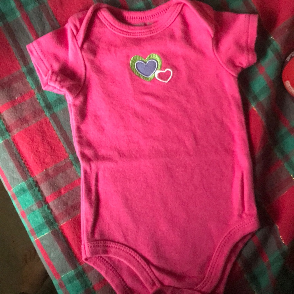 Hot pink 3 to 6 month old onesie